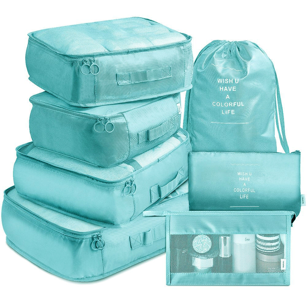7-Piece Premium Packing Cubes Set – Thickened Travel Luggage Organizer Bags