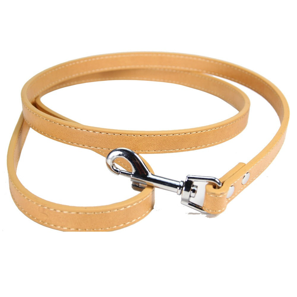 Premium PU Leather Pet Leash – Durable Anti-Loss Walking Lead for Dogs & Cats