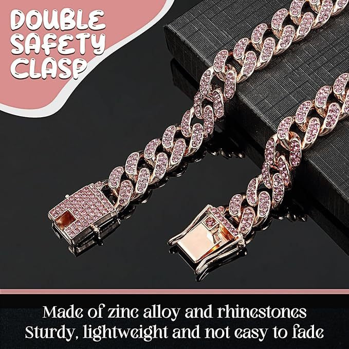 Luxury Cuban Link Pet Collar | Rhinestone Necklace for Dogs & Cats