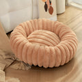 Luxury Plush Round Pet Bed – Ultra Soft Calming Dog & Cat Bed with Non-Slip Base