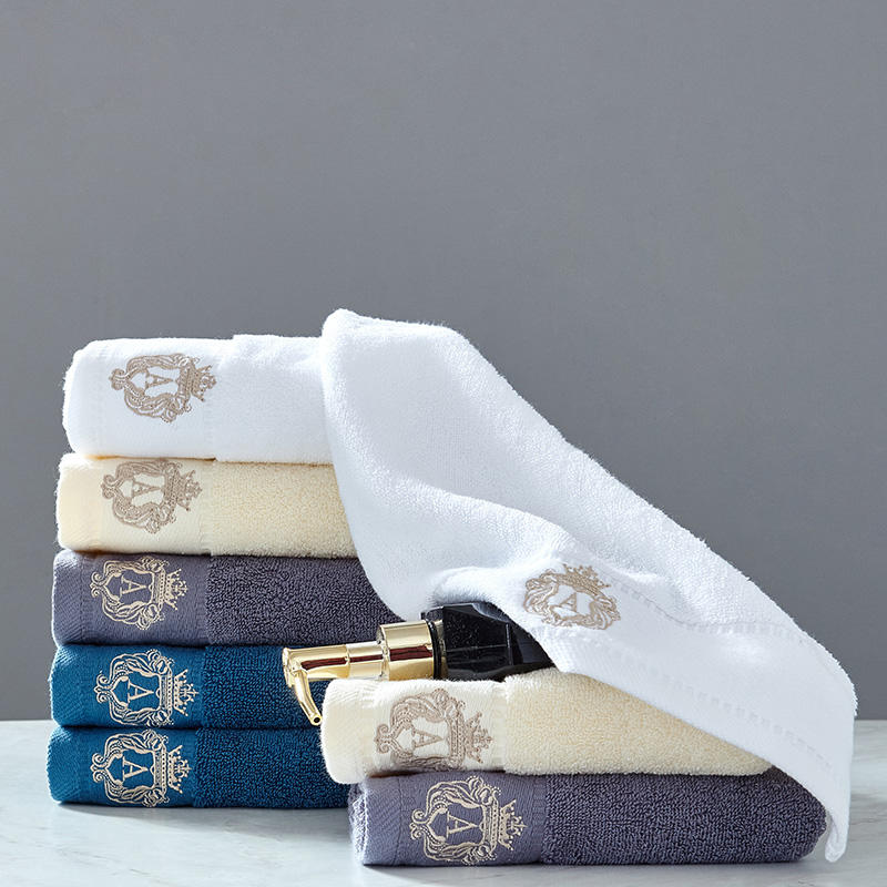 Luxury 100% Cotton Embroidered Towel Set – Soft Bath & Hand Towels
