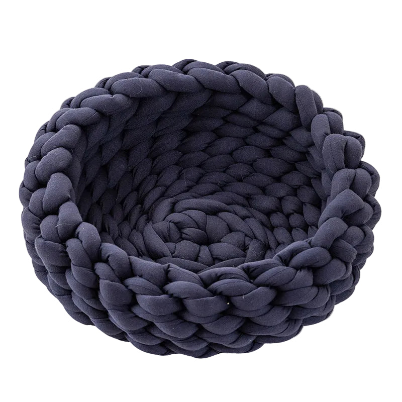 Calming Plush Round Pet Bed – Washable Soft Donut Bed for Cats & Small to Large Dogs