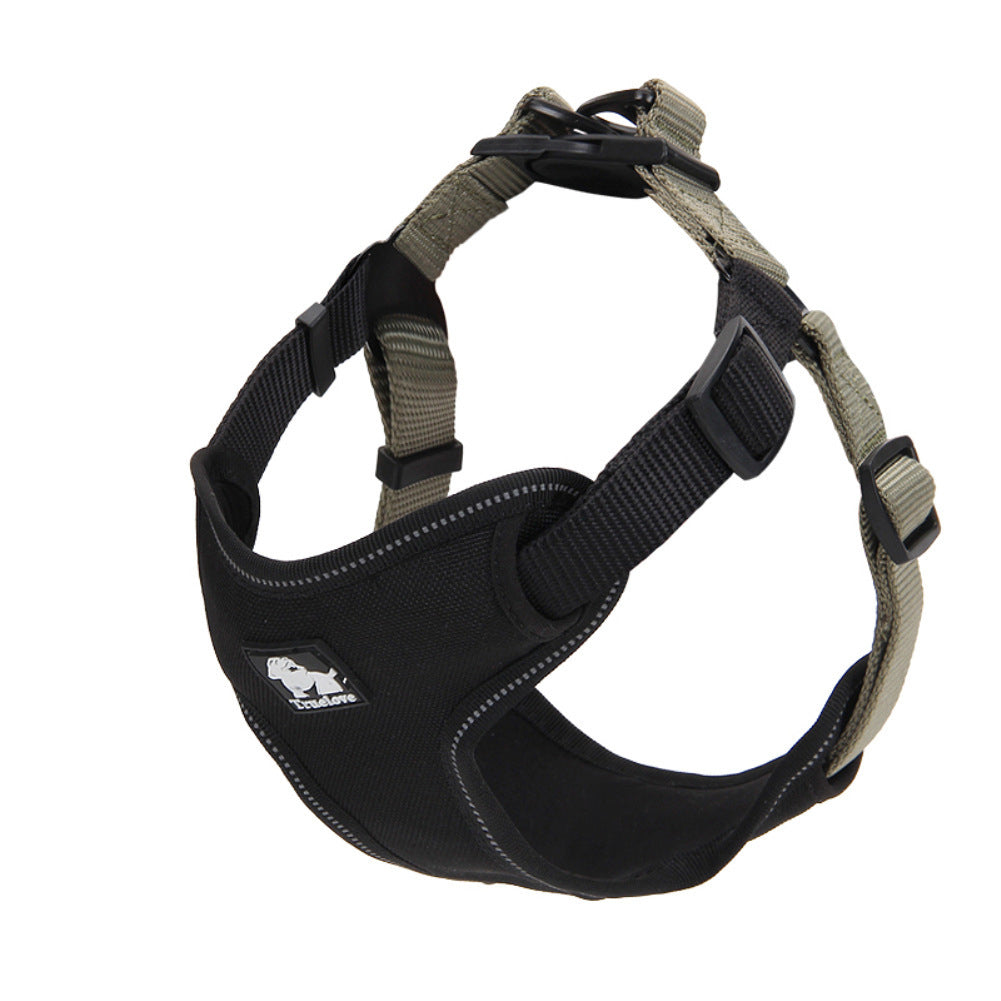 New Pet Chest Strap With Reflective Strip Nylon Oxford Chest Strap Suitable For All Kinds Of Dog Traction