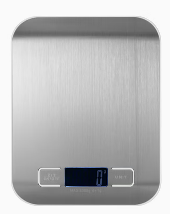 Digital Kitchen Scale – 5kg Precision Food Scale with Stainless Steel Surface