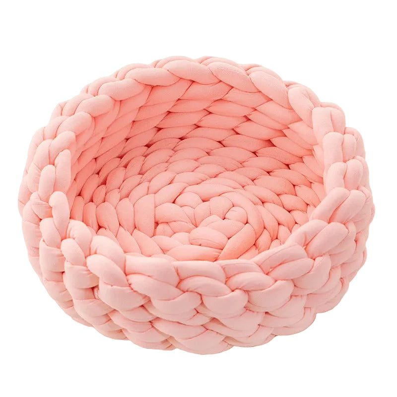 Calming Plush Round Pet Bed – Washable Soft Donut Bed for Cats & Small to Large Dogs