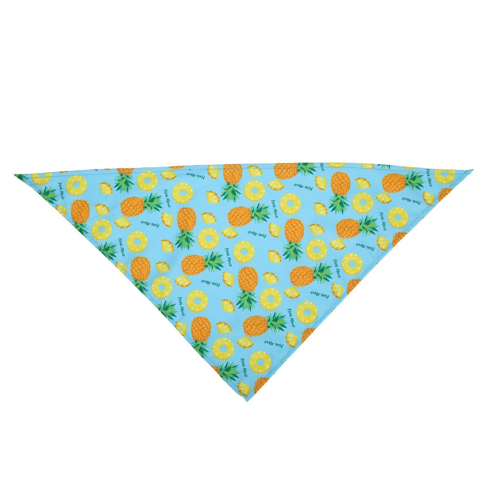Fruit Print Cotton Pet Bandana | Adjustable Dog & Cat Scarf