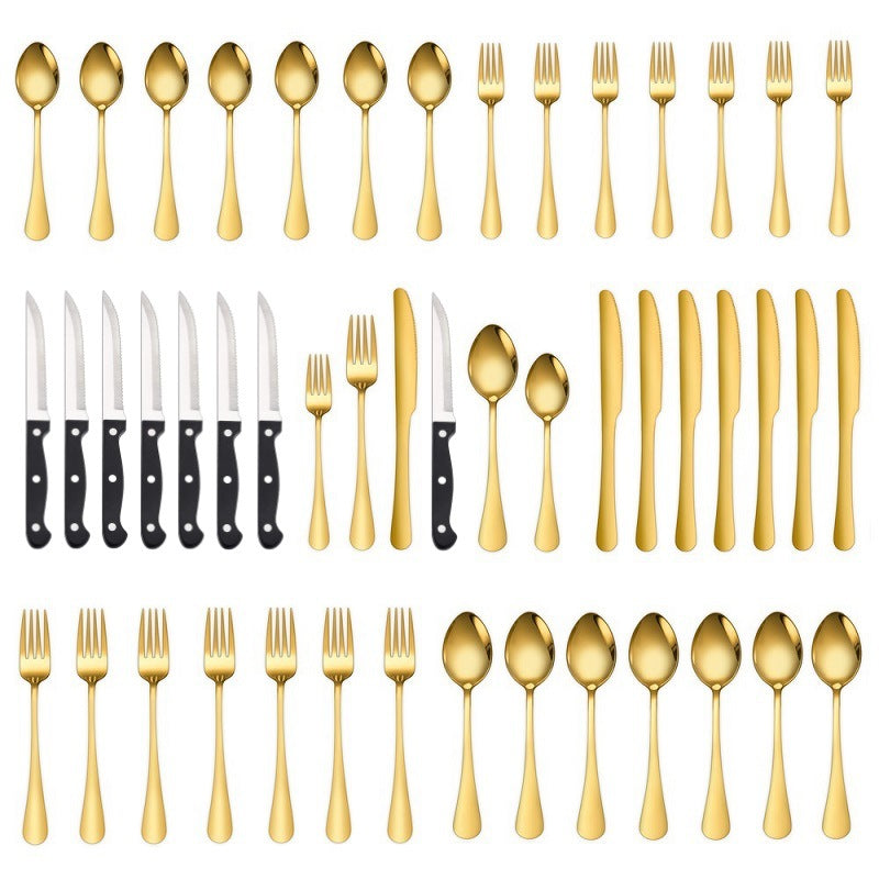 48-Piece Stainless Steel Cutlery Set – Premium Flatware Set for 8 | Knives, Forks & Spoons