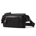 Genuine Leather Men's Waist Bag – Top Grain Cowhide Crossbody Chest & Sling Bag
