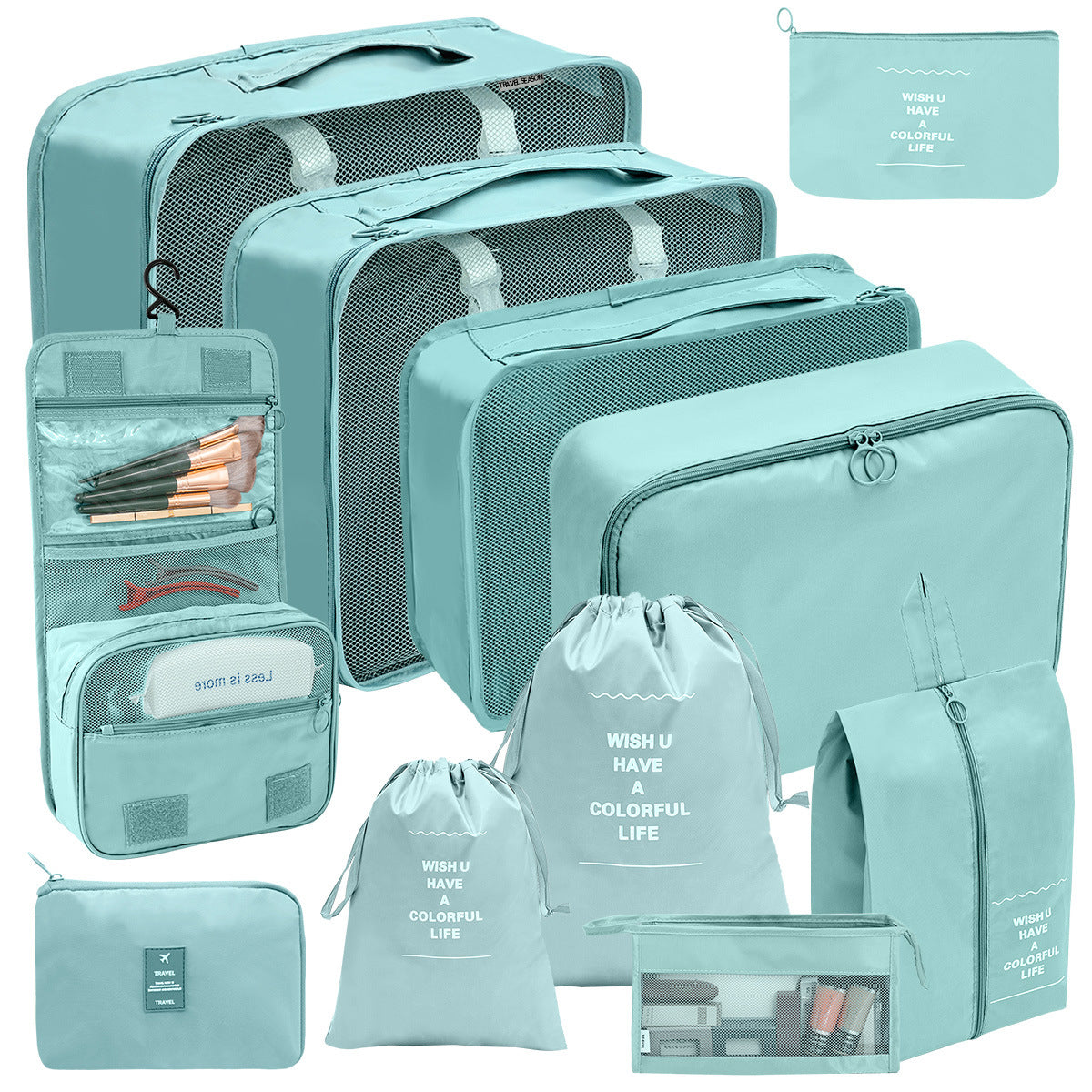 Travel Storage Bag Set for Toiletries Cosmetics and Digital Accessories