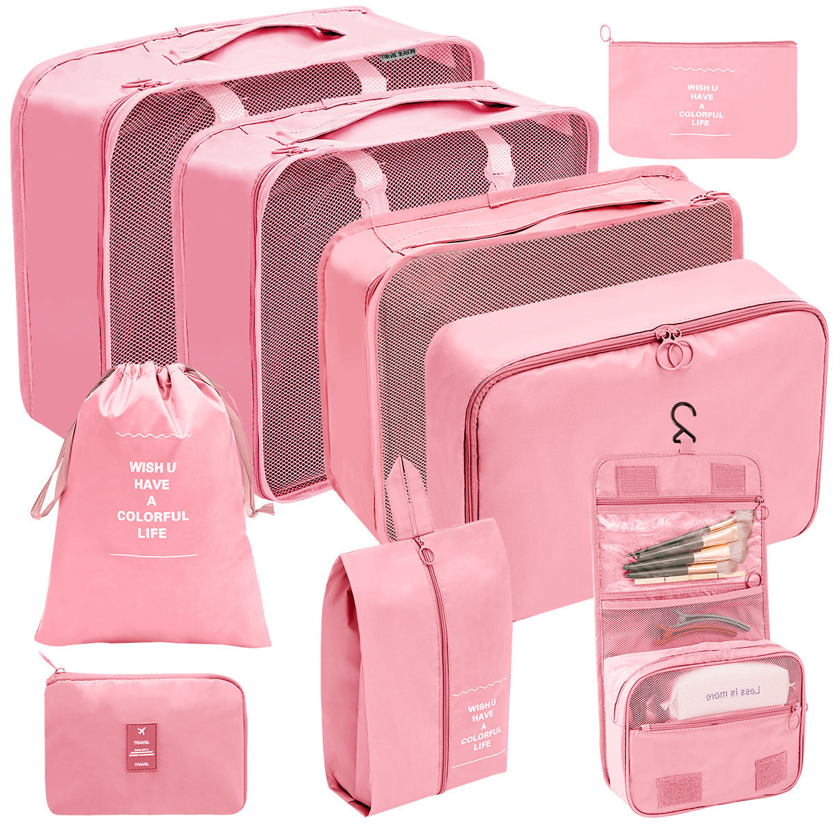 Travel Storage Bag Set for Toiletries Cosmetics and Digital Accessories
