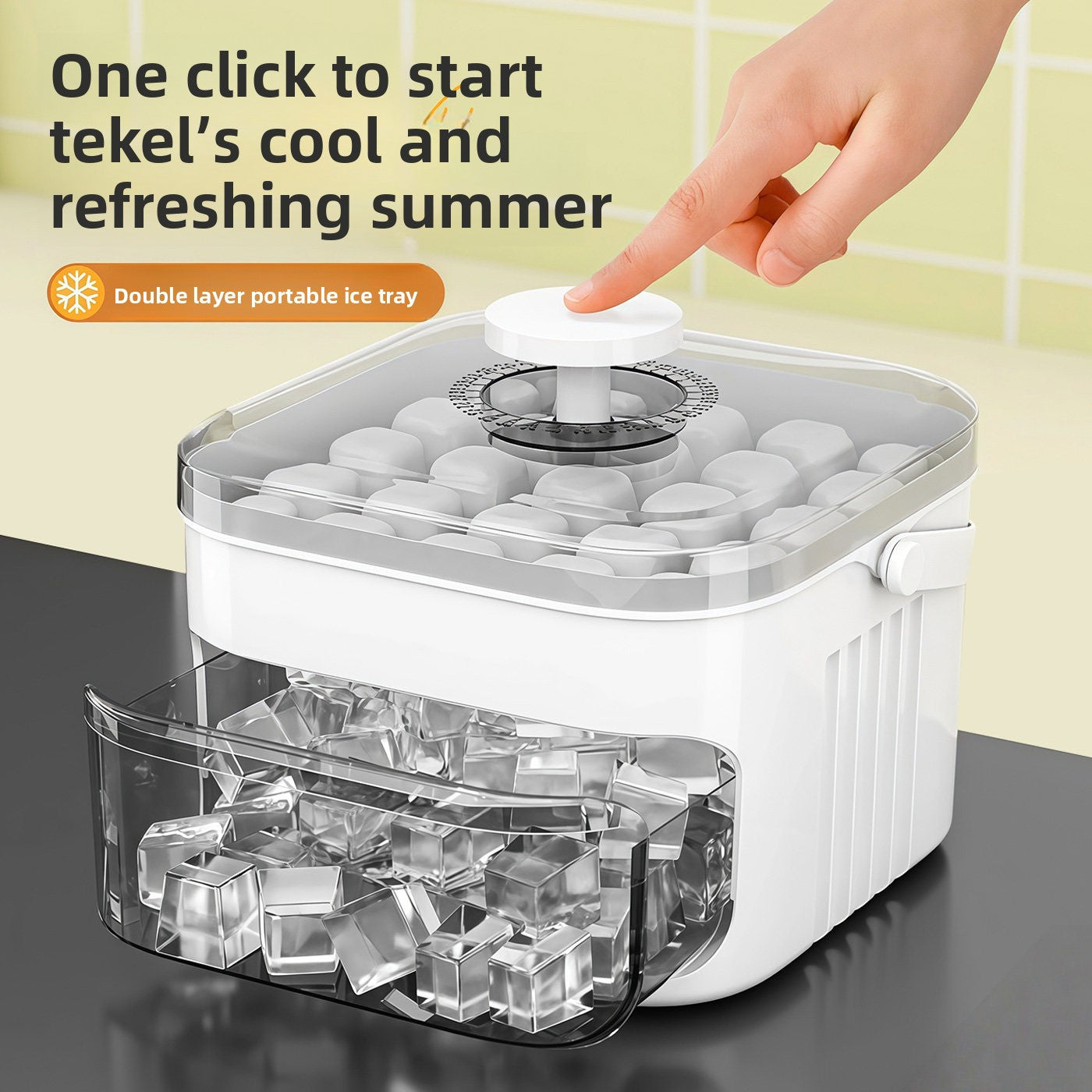 Silicone Ice Cube Mold with 50 Compartments