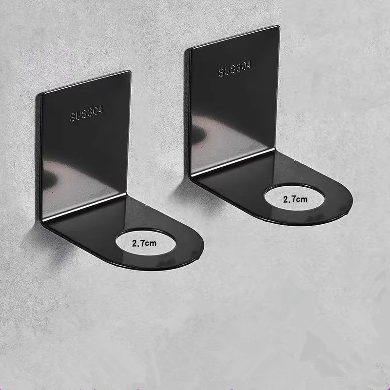 Black/Chrome Soap Dispenser Rack Bathroom Shelf Stainless Steel Shower Gel Kitchen Holder Hanging Storage Accessory
