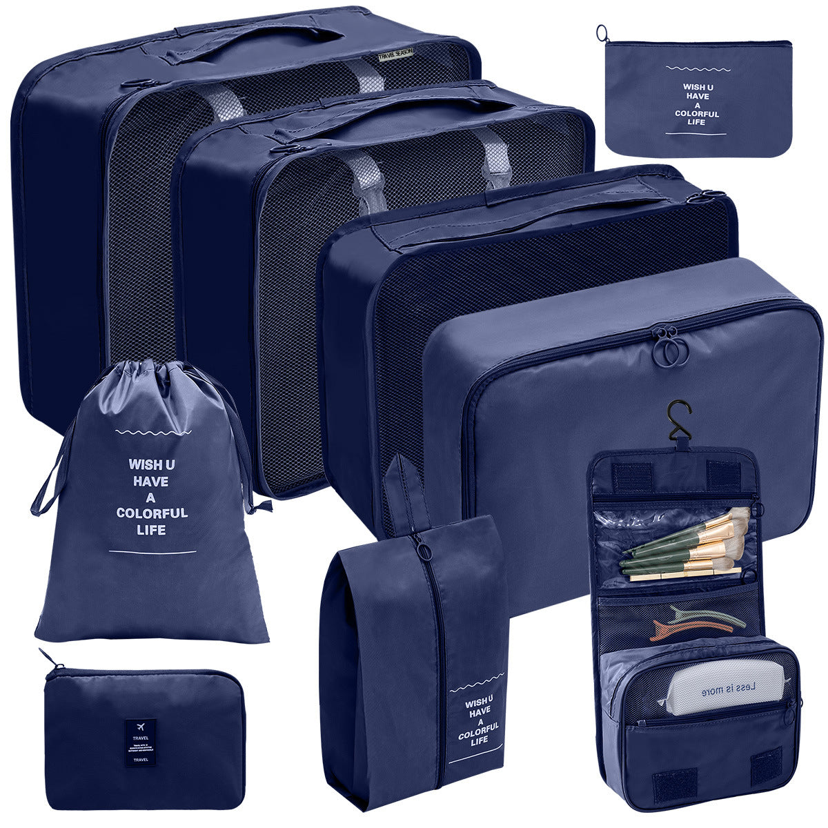 Travel Storage Bag Set for Toiletries Cosmetics and Digital Accessories