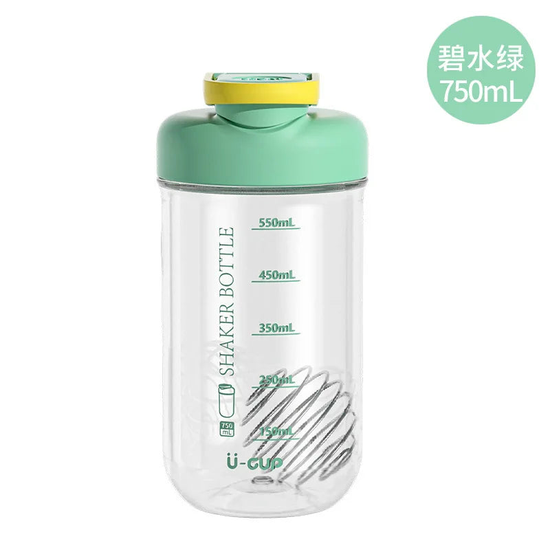 500ml Large-capacity Protein Powder Shake Plastic Water Bottle Tritan Material Gym Exercise Portable Cup for Fitness Enthusiasts