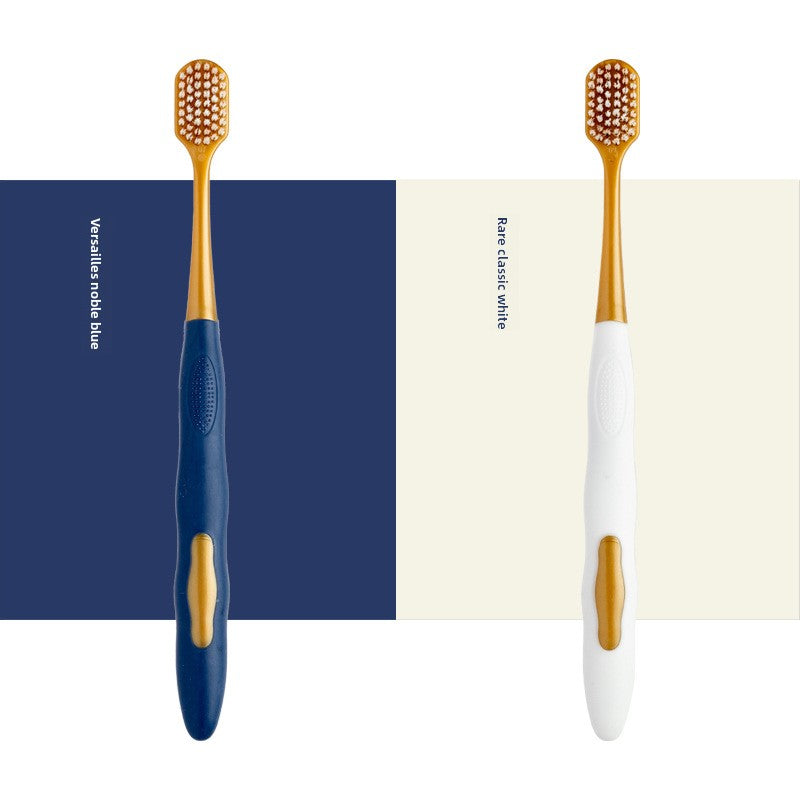 6-piece household adult wide-head travel soft-bristled toothbrush
