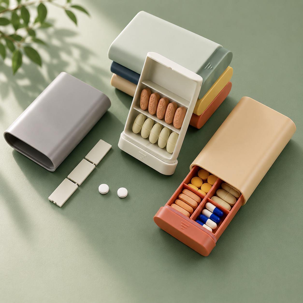 Compact Travel-Safe Waterproof Pill Container