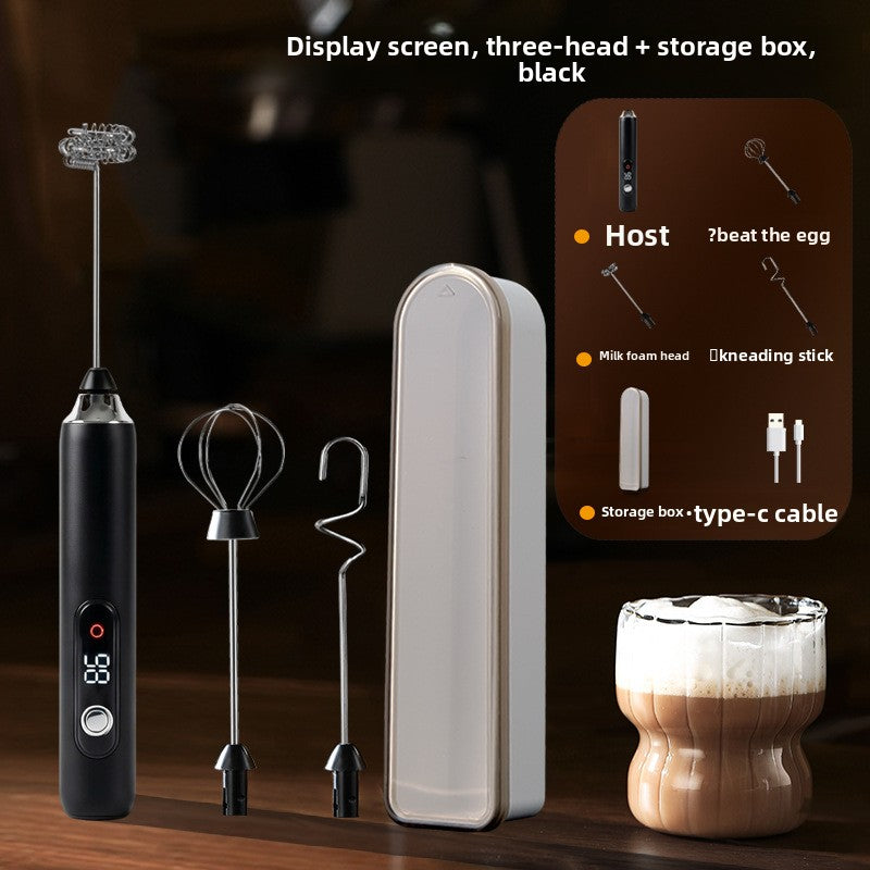Handheld Milk Frother with Digital Display