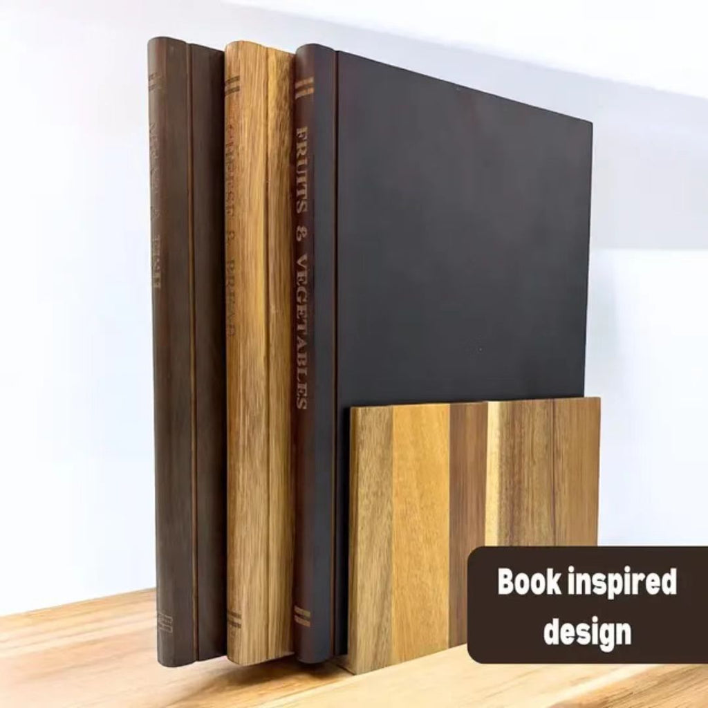 Acacia Wood Book-Shaped Cutting Board