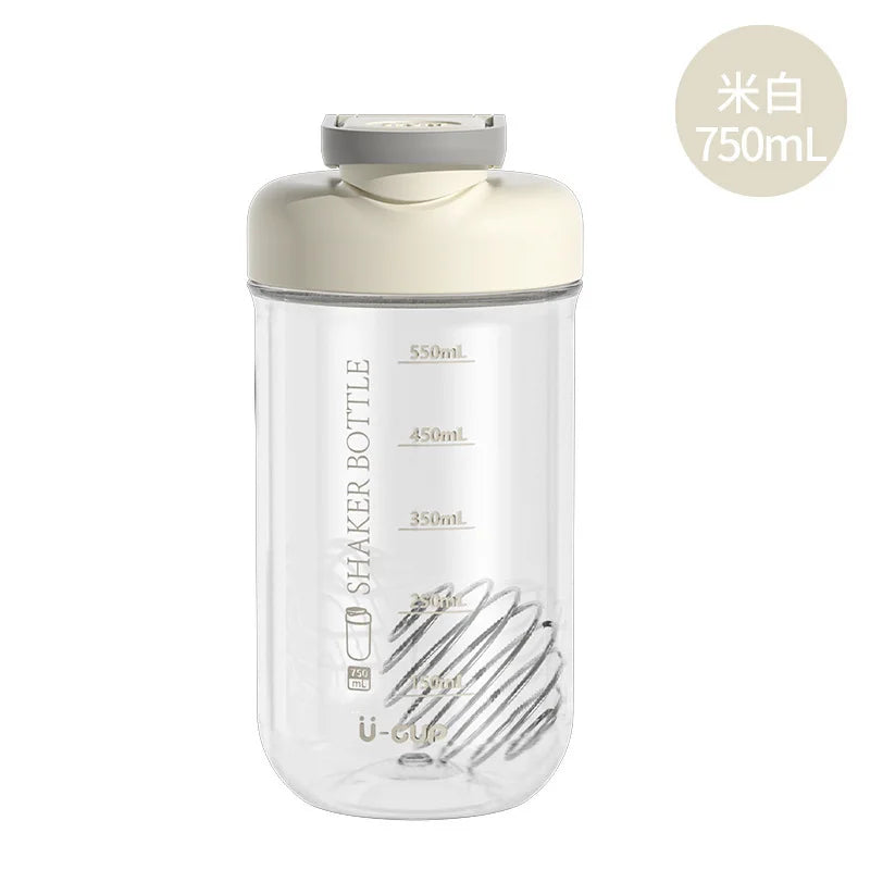 500ml Large-capacity Protein Powder Shake Plastic Water Bottle Tritan Material Gym Exercise Portable Cup for Fitness Enthusiasts