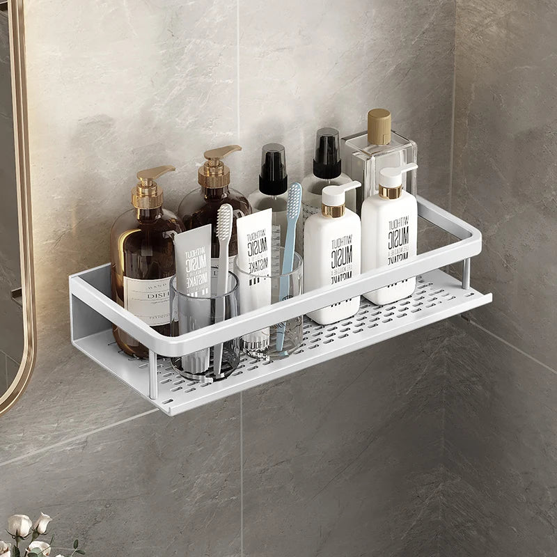 Bathroom Shelf 30/40/50 cm Kitchen Wall Shelf Shower Holder Storage Rack Towel Bar Robe Bathroom Accessorie