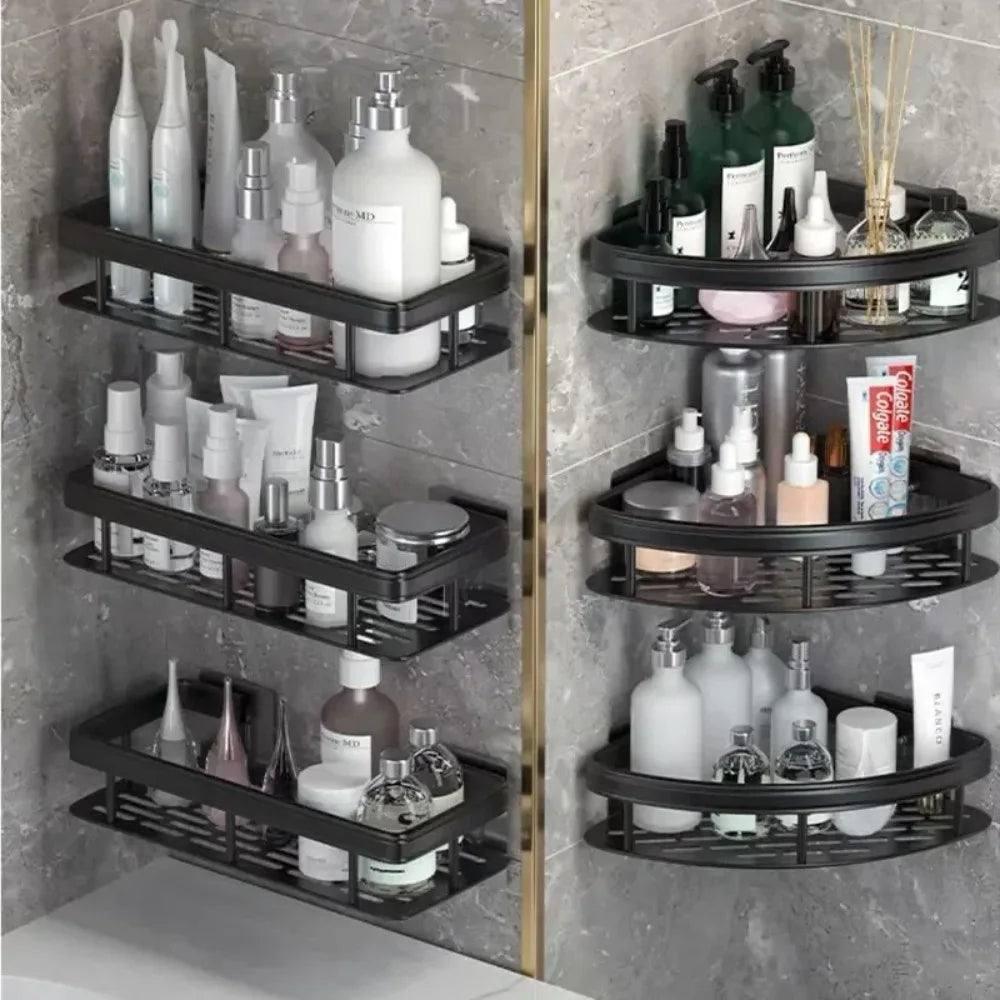 Shelves Drill - Free Storage Shelf: Effortless Installation Perfect for Adading Extra Storage in Bathroom Kitchen or Bedroom!