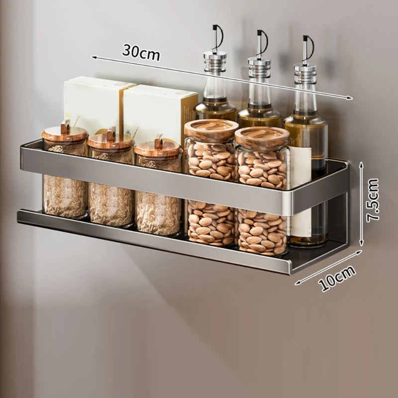 Strong Refrigerator Organizers Rust Resistant Carbon Steel None drill Space Saving Kitchen Fridge Shelf Enduring M4YD