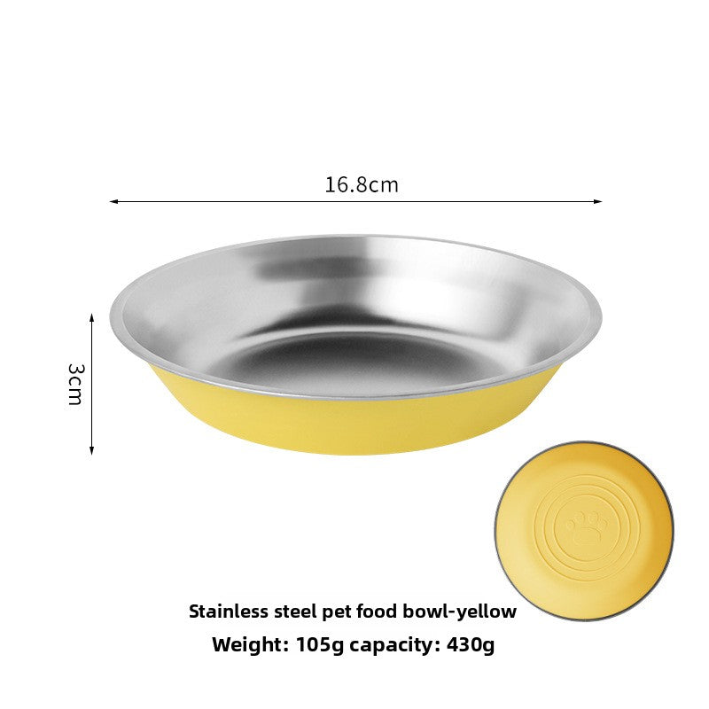 Stainless Steel Dog Bowl, Anti-Tip Dog Bowl, Pet Bowl, Cat Bowl, Food Bowl, Water Bowl, Silicone Bottom, Non-Slip Pet Food Bowl