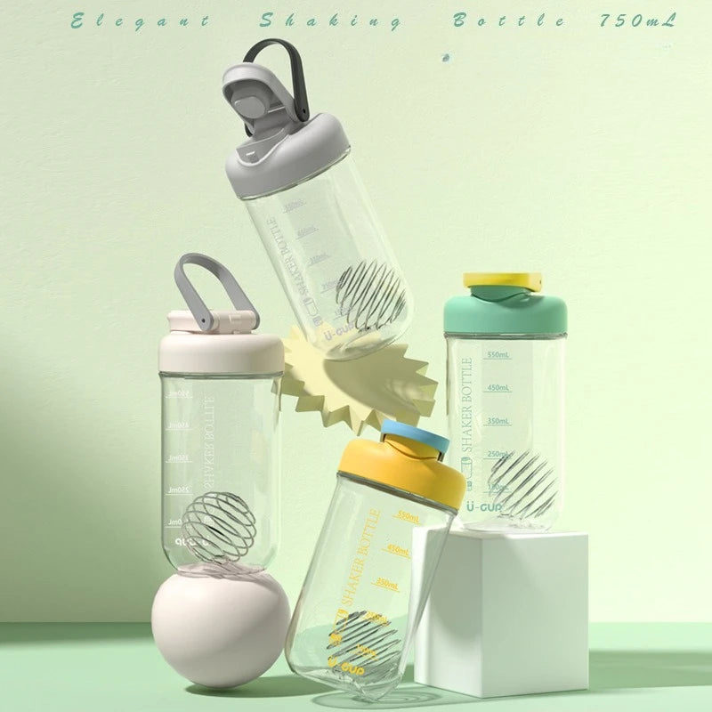 500ml Large-capacity Protein Powder Shake Plastic Water Bottle Tritan Material Gym Exercise Portable Cup for Fitness Enthusiasts