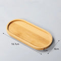 Bamboo Tray for Bathroom Small Wooden Trays Oval Decorative Tray for Organizing Accessories Vanity Trays Soap Dish for Kitchen