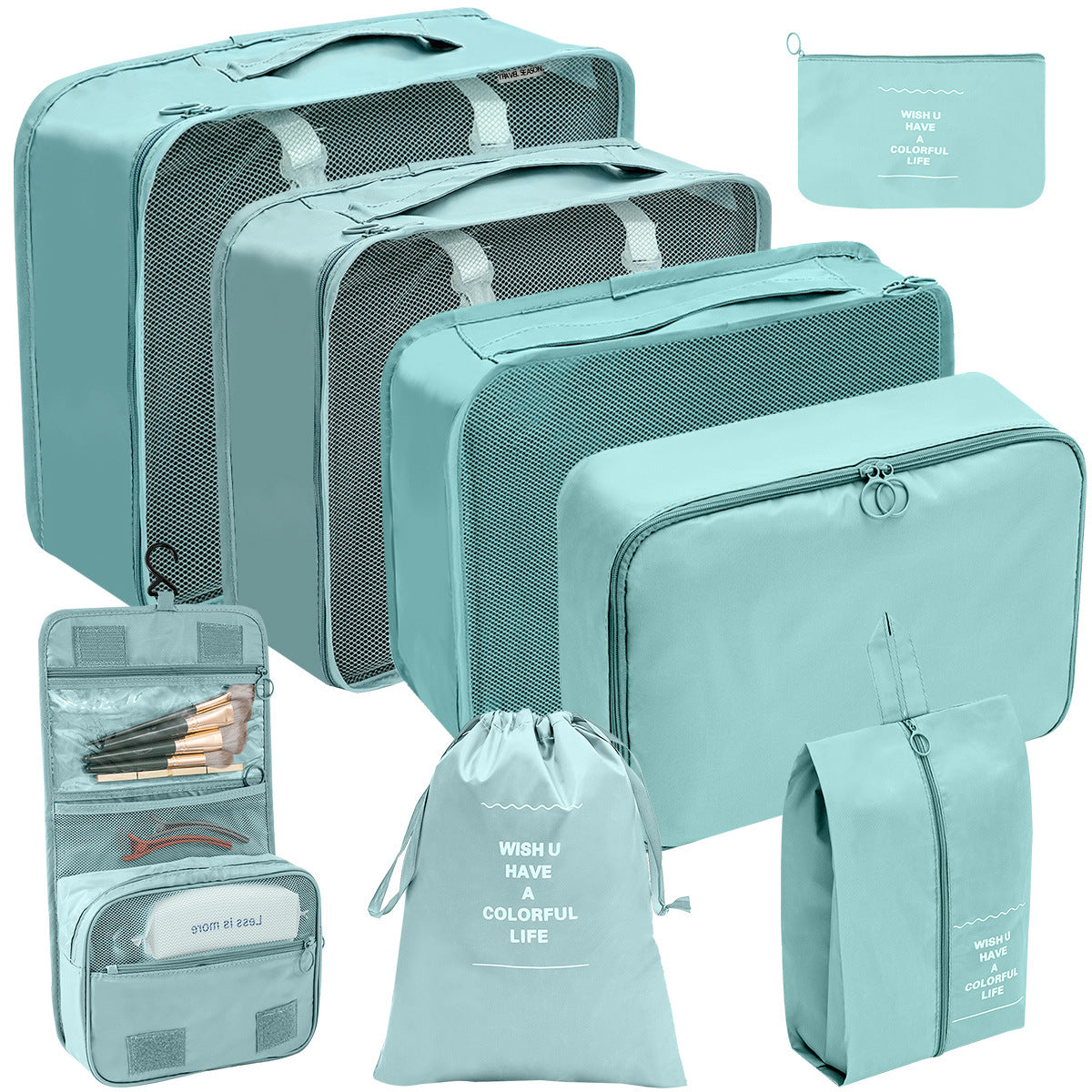 Travel Storage Bag Set for Toiletries Cosmetics and Digital Accessories