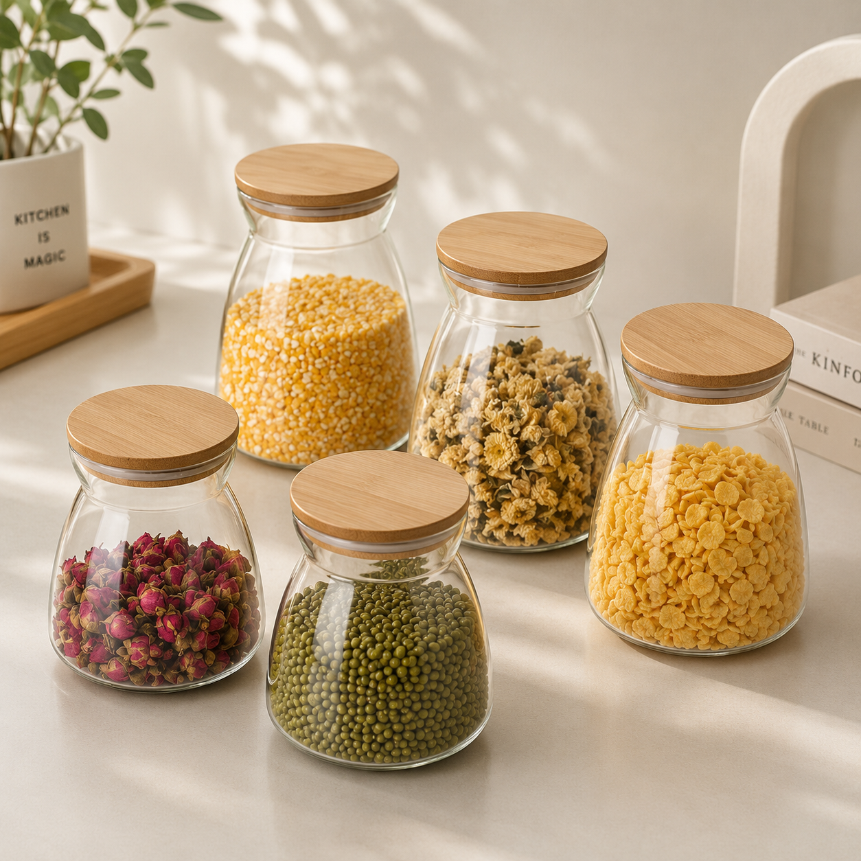 Non-Toxic Clear Cork Sealed Container