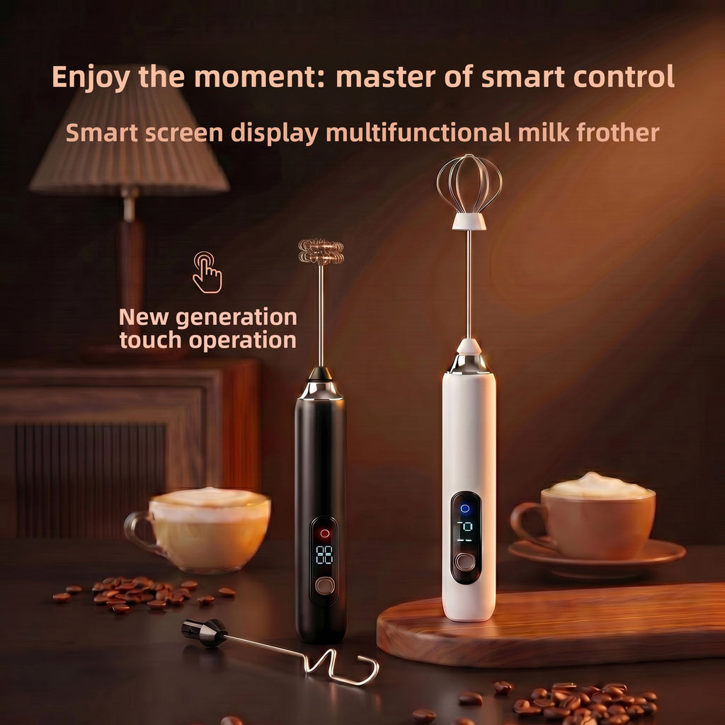 Handheld Milk Frother with Digital Display