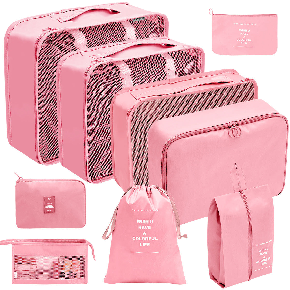 Travel Storage Bag Set for Toiletries Cosmetics and Digital Accessories