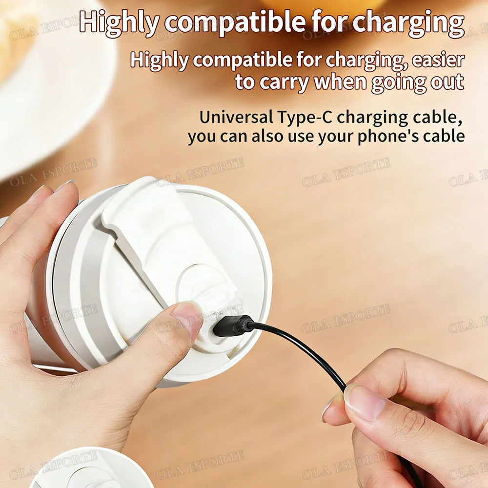 2026New Electric Protein Shaker Bottle Portable Rechargeable Blender Cup Automatic Self Stirring Mug 450ml Mixing Cups for Fitne