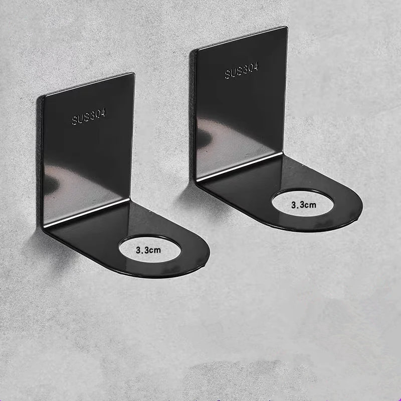 Black/Chrome Soap Dispenser Rack Bathroom Shelf Stainless Steel Shower Gel Kitchen Holder Hanging Storage Accessory