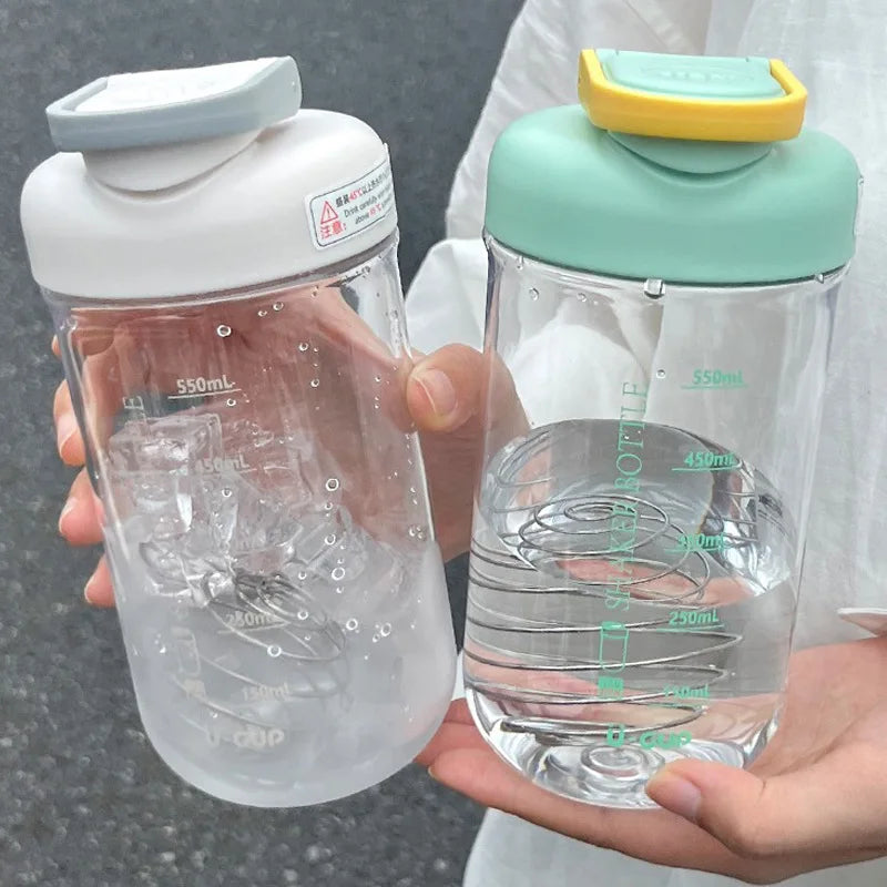 500ml Large-capacity Protein Powder Shake Plastic Water Bottle Tritan Material Gym Exercise Portable Cup for Fitness Enthusiasts