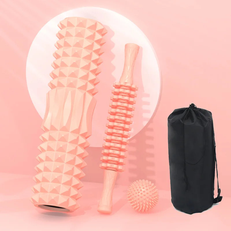 Muscle Relaxation Thin Spiked Club Calf Massage Stick Fitness Professional Equipment Foam Roller