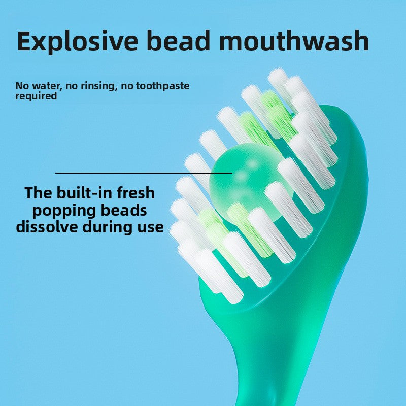 Disposable Three-in-One Bead Toothbrush for Travel