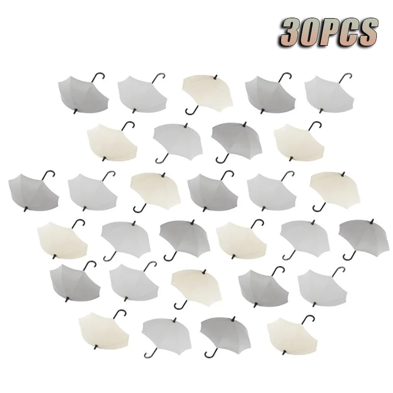 Cute Umbrella Shaped Hooks No-Punch Wall Hooks Kitchen Bathroom Coat Rack Key Organizer Hooks Home Storage Shelf Hooks