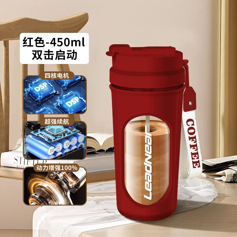 2026New Electric Protein Shaker Bottle Portable Rechargeable Blender Cup Automatic Self Stirring Mug 450ml Mixing Cups for Fitne