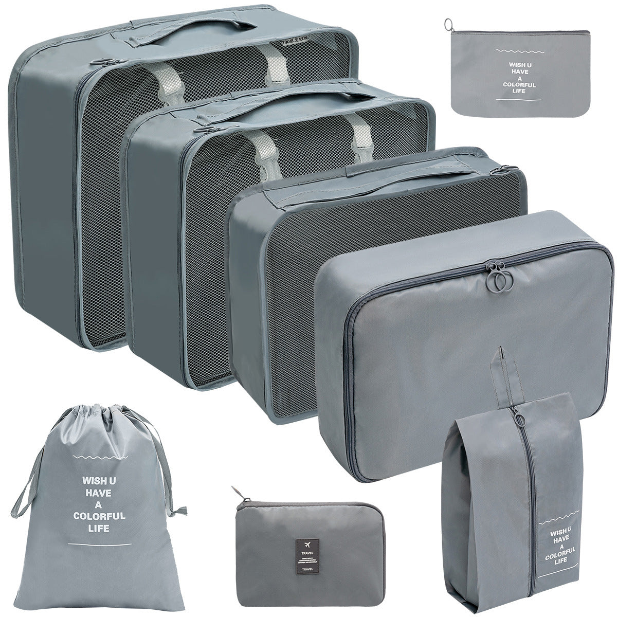 Travel Storage Bag Set for Toiletries Cosmetics and Digital Accessories