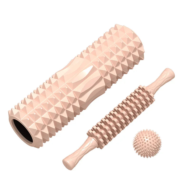 Muscle Relaxation Thin Spiked Club Calf Massage Stick Fitness Professional Equipment Foam Roller