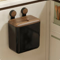Wall-Mounted Trash Bin Space-Saving Kitchen Trash Bin with Lid Compact Modern for Apartment