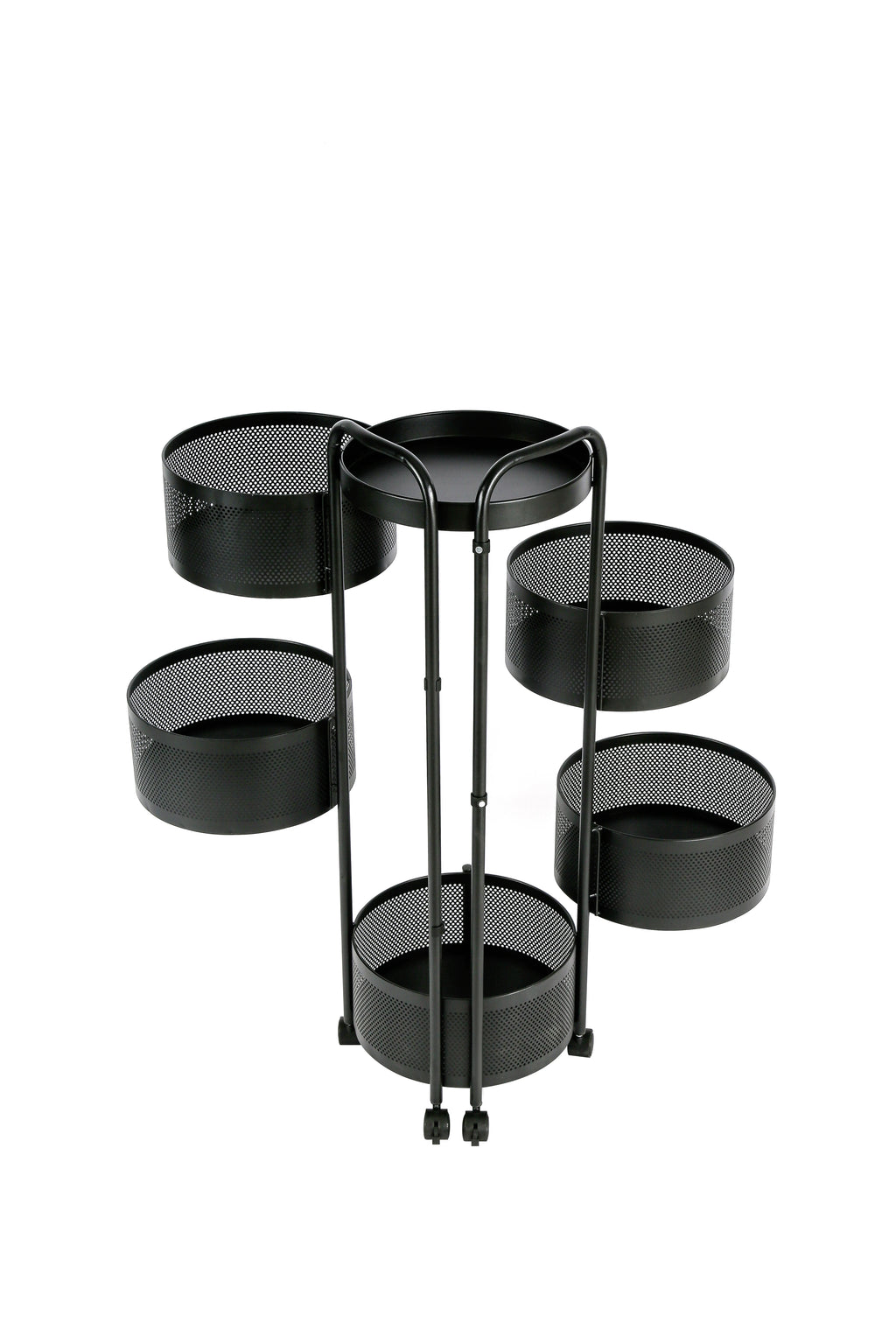 #￥5 Tier Rotating Kitchen Baskets Fruit and Vegetable Storage Kitchen Organization Solutions Rotating Pantry Organizers
