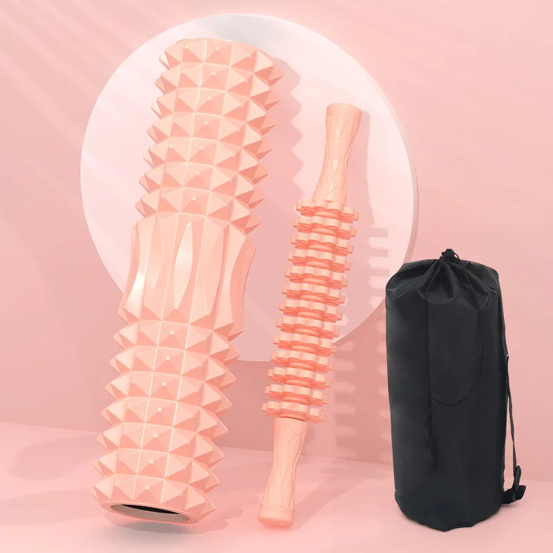 Muscle Relaxation Thin Spiked Club Calf Massage Stick Fitness Professional Equipment Foam Roller