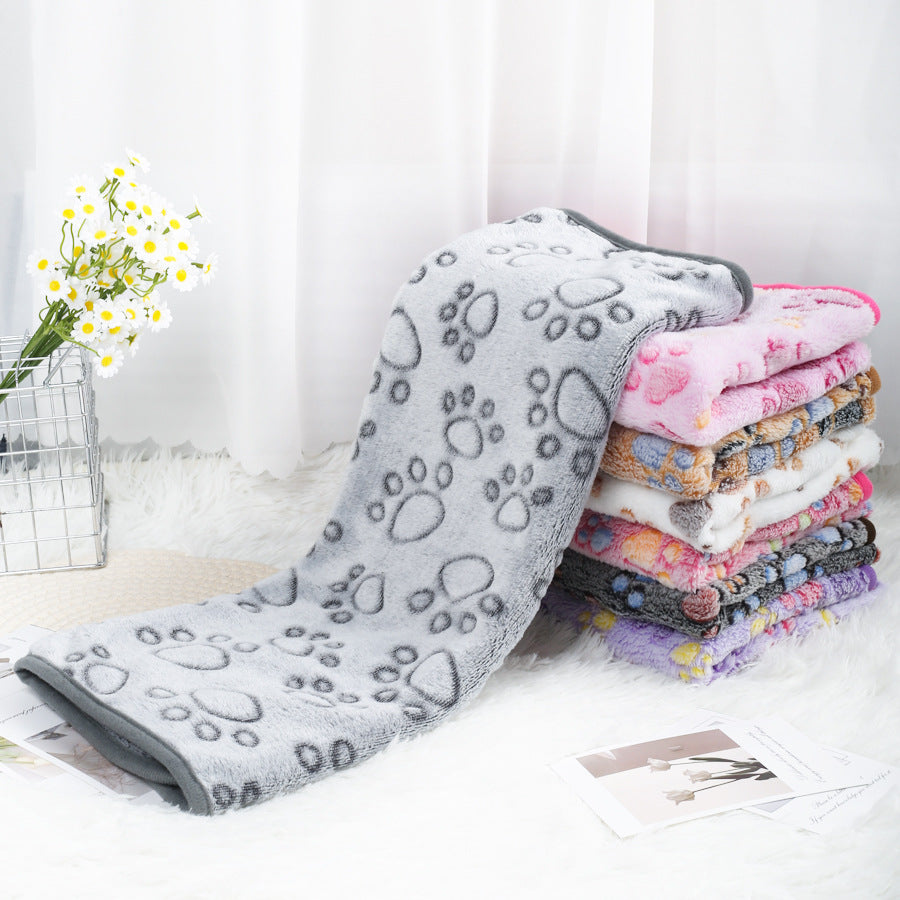 Coral Velvet Pet Warm Blanket for Dogs and Cats