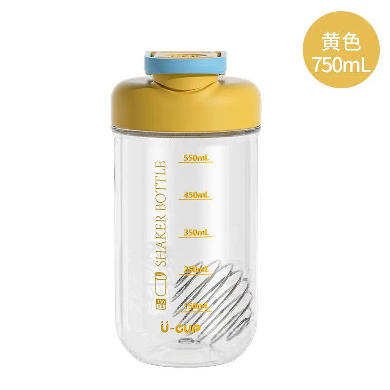 500ml Large-capacity Protein Powder Shake Plastic Water Bottle Tritan Material Gym Exercise Portable Cup for Fitness Enthusiasts